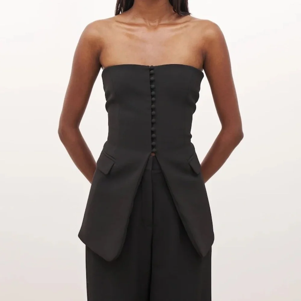 NWT Because of Alice BOA Strapless Peplum Bodice + Effortless Wide Leg Trouser - Picture 12 of 14